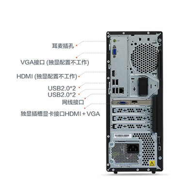 联想（Lenovo）天逸510Pro 商务台式电脑 四核i3-9100 支持WiFi蓝牙 带键盘鼠标(单主机不带显示器 标配版4G内存丨1T机械)