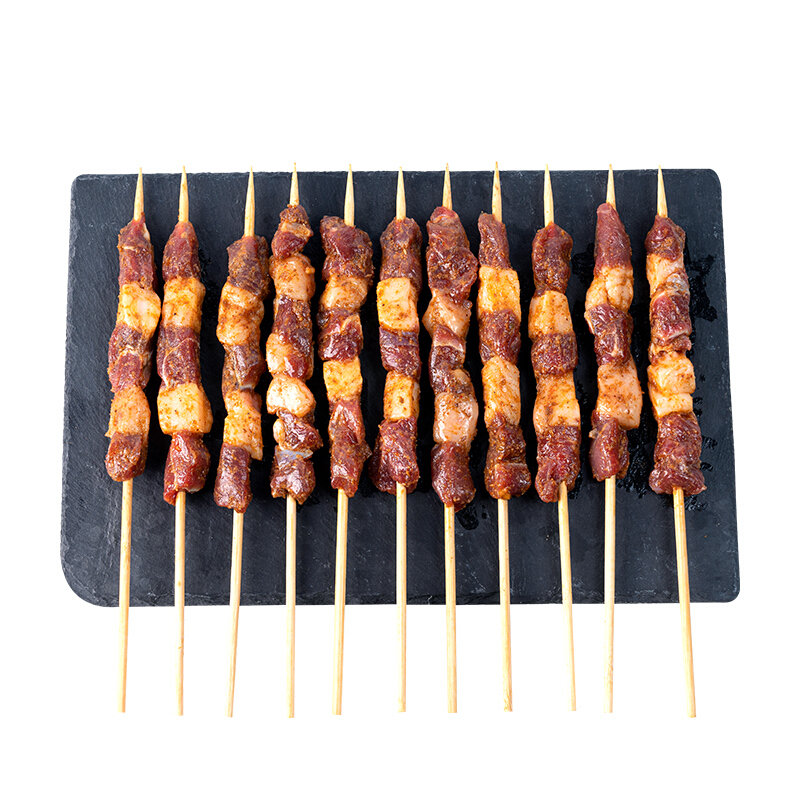 草原宏宝香辣羊肉串500g袋约20串国产谷饲羊肉烧烤食材烤箱适配国美