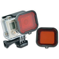 TELESIN for gopro hero4/3+ 潜水红色滤镜/镜头保护圈 潜水镜