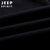 Jeep吉普男士运动套装圆领短袖T恤+休闲系带长裤户外运动两件套夏款弹力运动裤体恤衫(黑色)第5张高清大图
