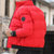 2021新款棉衣男士外套棉袄秋冬季男装潮流短款加厚休闲棉服(红色 XL)第3张高清大图