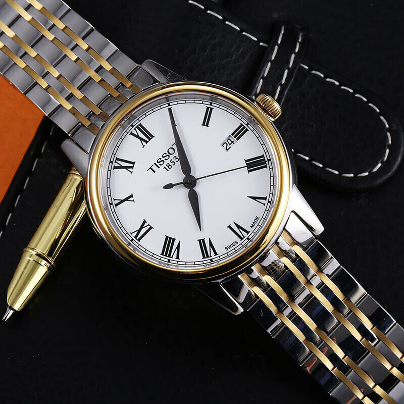 天梭tissot手表卡森系列1853时尚潮流商务石英男表t0854102201300