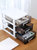 桌面收纳盒桌面办公桌置物架长方形抽屉式储物盒子书桌上杂物用品(白+黑抽屉中号2层)第5张高清大图