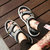 纽普森NEWPPUSS夏季凉鞋男鞋新款休闲男士沙滩鞋凉鞋(灰色 41)第2张高清大图