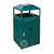 南方新款锥形户外垃圾桶公园果皮桶金属垃圾筒带烟灰缸GPX-61(墨绿色大号)第4张高清大图