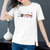【灵薇雅】夏季韩系100%纯棉动漫卡通印花宽松圆领短袖T恤衫D7257(白色 4XL)第5张高清大图