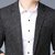 JLS男士新品西装外套休闲纯色简约休闲易打理单西男外套XL码灰/黑 宽松舒适百搭第3张高清大图