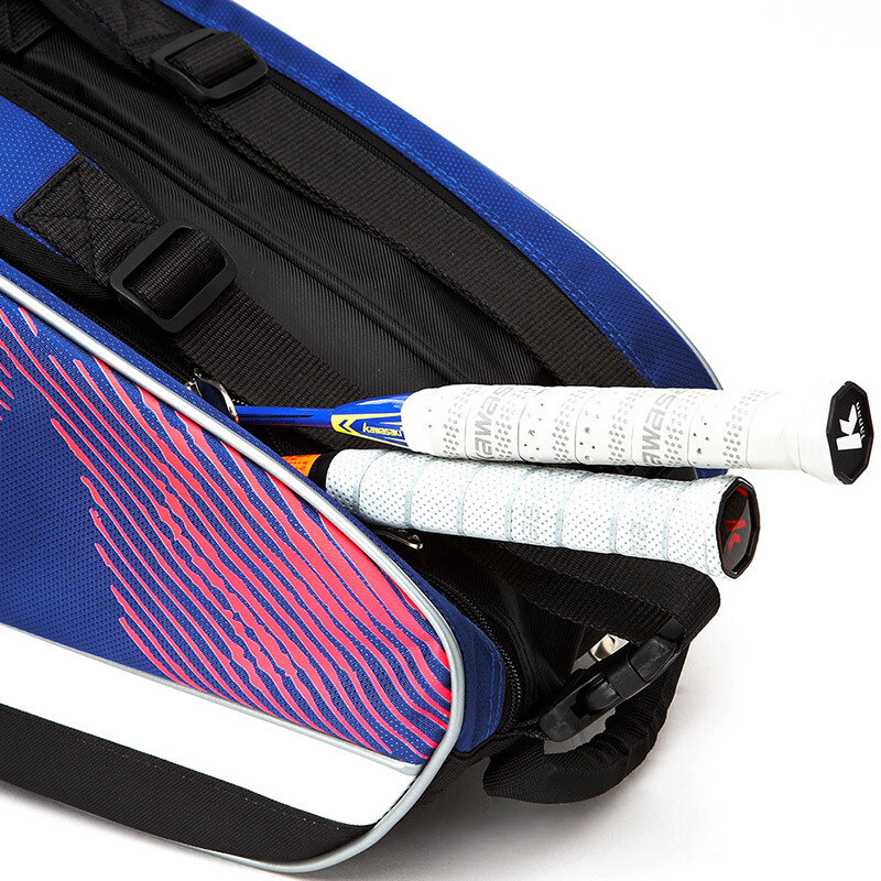 川崎羽毛球包双肩背包6支装大容量独立鞋袋羽毛球拍包kbb8632国美超市