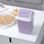 茶花桌面小垃圾桶小号迷你家用卫生间带盖有盖厨房卧室桌上的桌用(小号5L (浅紫）1个)第9张高清大图