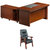 卡里鳄KLE—HSF457办公桌椅1米8每套带大小附柜第2张高清大图
