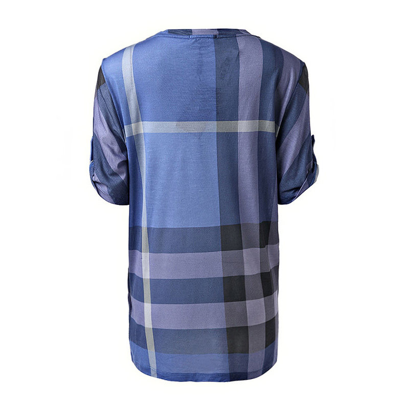 burberry女士浅蓝色莫代尔纤维短袖t恤衫3933649m码浅蓝色时尚百搭