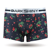 DarkShiny 缤纷夏威夷风 素雅活泼樱桃 男式平角内裤「MBON54」(黑色 S)
