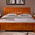 亿景鸿基 中式现代家具实木床单人床双人床  不含床头柜橡木床 YSMC062(海棠色 1500)第4张高清大图