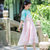 2021新款女童汉服 儿童古装中国风童装夏季短袖连衣裙六一表演服(绿色 100cm)第3张高清大图