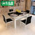 佳宜居 玻璃餐桌 可伸缩餐台 钢化玻璃 烤漆饭桌 现代简约餐桌椅 CT229(黑白色 一桌六椅【B款】)第2张高清大图