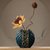 新中式花瓶创意家居装饰品客厅电视柜酒柜房间玄关房间布置开业礼(木绿镂空瓶+2米夏荷（干花）)第4张高清大图
