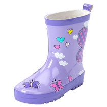 韩国儿童雨鞋男童女童防滑雨鞋宝宝水鞋儿童雨靴春夏小孩四季胶鞋(紫色 24码（内长16.0cm）)