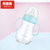 贝因美抗摔新生儿奶瓶宝宝加厚玻璃奶瓶宽口送手柄加厚玻璃(粉蓝 150ml)第3张高清大图