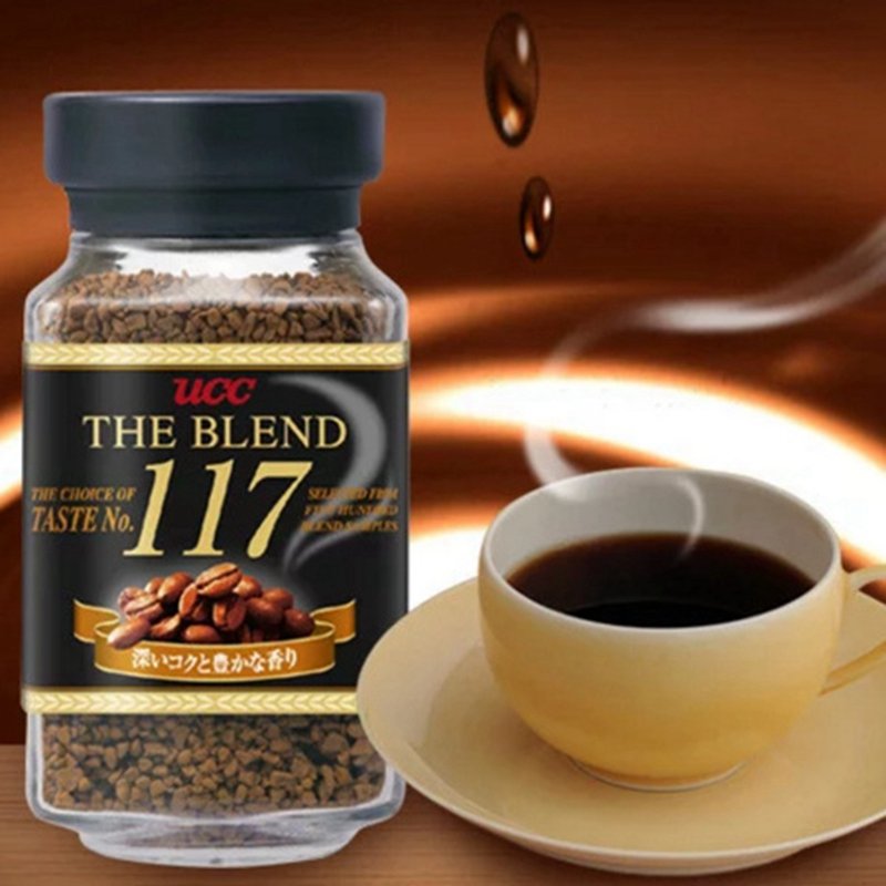 日本进口ucc优诗诗117速溶咖啡90g瓶速溶黑咖啡粉多省包邮90g瓶日本