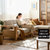 源氏木语实木沙发北欧小户型橡木沙发组合现代简约新中式客厅家具(三人位)第3张高清大图