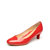 Daphne/达芙妮杜拉拉单鞋女细高跟漆皮亮面通勤女单鞋1715101916(白色 39)第2张高清大图