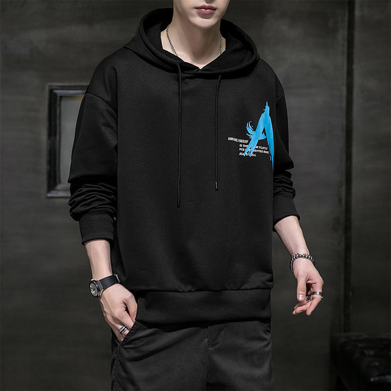 卡帝乐鳄鱼卡帝乐鳄鱼2021秋冬男士新款时尚休闲连帽卫衣l码黑l码黑