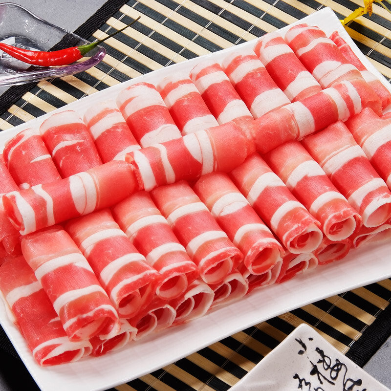 大庄园满宴肥牛肉片牛肉卷 谷饲牛肉火锅食材500g/袋 生鲜 国美超市甄