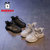 巴布豆童鞋男女防滑轻便飞织跑步鞋儿童运动鞋(黑色 29)第5张高清大图
