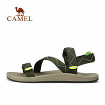 CAMEL骆驼户外情侣沙滩鞋 春夏男女款织带缓震凉鞋 A722300017(军绿 43)
