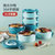美厨304不锈钢圆形三层饭盒（北欧蓝）MCFT568 国美超市甄选第2张高清大图