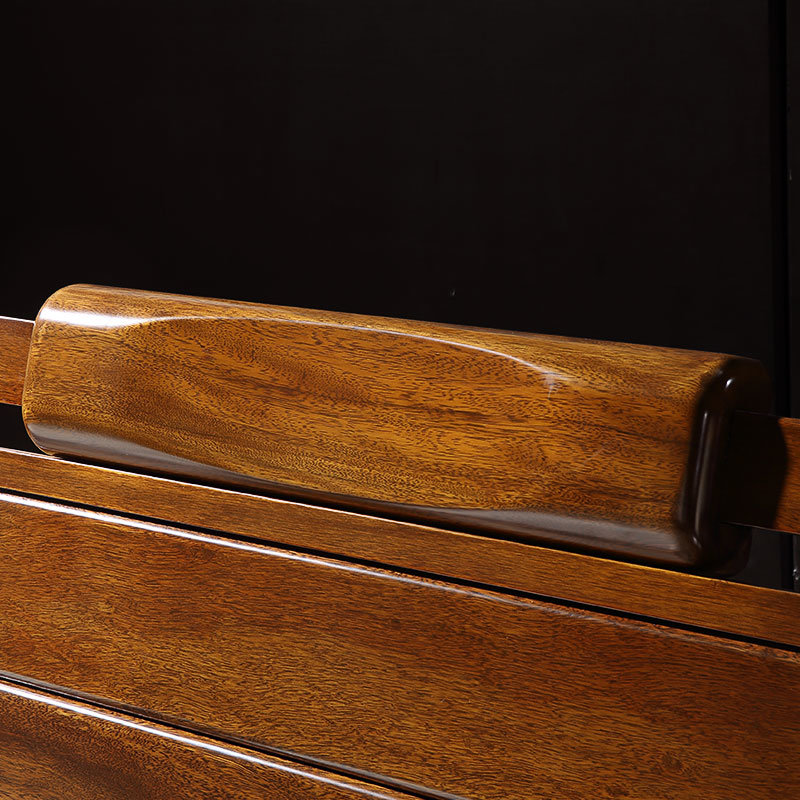 冬巢 金丝胡桃木实木床1.8米双人床新中式家具主卧婚床现代1.5m储物床