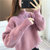 女式时尚针织毛衣9552(粉红色 均码)第4张高清大图