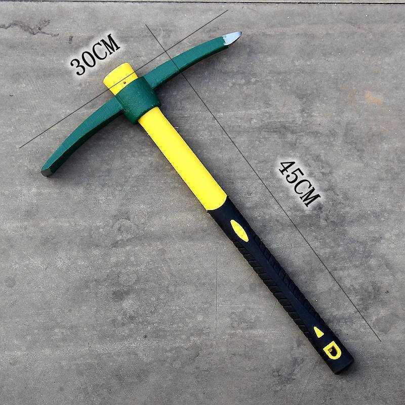 锰钢镐头大号锄钢镐锻打十字镐鹤嘴小锄头挖笋小镐户外木质小洋镐加长