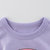 浒浒豹2021品牌童装短袖浅紫卡通奶牛夏季女童半袖T恤上衣宝宝衣服(紫色 140cm)第2张高清大图