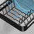 御良材 不锈钢可折叠厨房碗碟架(三层)-含刀筷架和免钉挂条 YB-BGJ-ZD3C(B) 免打孔免安装第2张高清大图