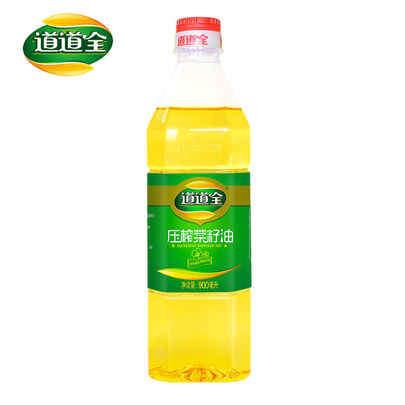 道道全压榨菜籽油900ml体验装非转基因一级压榨自然清香