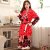 AIOSE秋冬波点加厚水貂绒（珊瑚绒升级版）女士睡衣长袖睡袍睡衣套装L83045(红色)第2张高清大图
