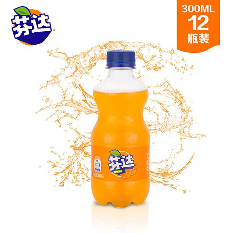 可口可乐芬达橙味汽水300ml*12 国美超市甄选
