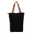 简约包手提包单肩包帆布包购物包女包时尚女士包环保袋大容量包(黑色 全新)第2张高清大图