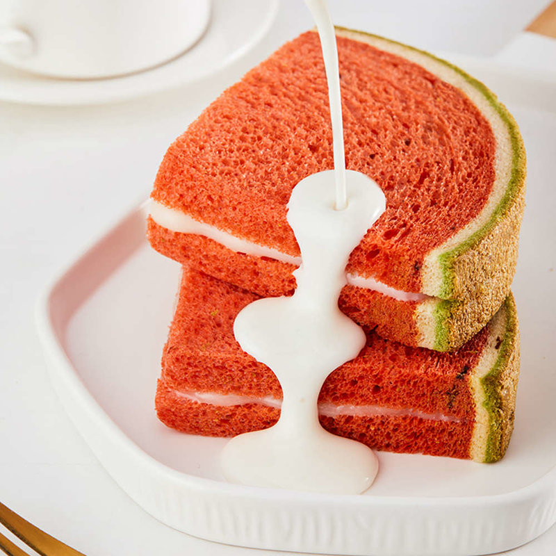 a1西瓜吐司面包480g哈密瓜吐司面包480g连续2年荣获itqi世界食品品质