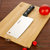 拜格砧板菜刀实用组合2件套碳化竹砧板不锈钢菜刀第2张高清大图