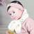 milky friends 宝宝时尚三角巾婴幼儿可爱口水巾围兜儿童围脖围巾(粉色（围巾）)第4张高清大图