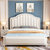 吉木多 小美式实木床 1.8米主卧欧式双人床现代简约白色软靠1.5m卧室婚床(1.5*2米宝马灰 单床)第3张高清大图
