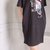 la vie lente【国美好货】女式中国风印画长款T恤M码黑 舒适第2张高清大图