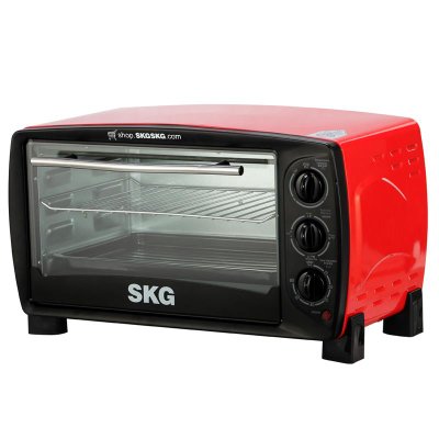 SKG 家用多功能电烤箱KX1703（中国红+黑 20L)