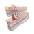 JOHLIN DREAM新款女鞋休闲运动鞋飞织透气椰子鞋女2021夏季薄款果冻底跑步鞋(白粉 36)第4张高清大图