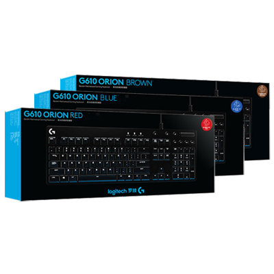 罗技背光机械游戏键盘G610 ORION BLUE   青轴