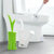 创意小草造型马桶刷 洁厕刷 清洁刷套装 卫生间长柄刷 百洁刷(白色)(2个装)第3张高清大图