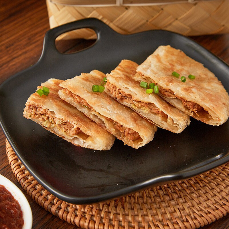 安井酥皮馅饼猪肉大葱味300g2共6个火锅挂面早餐面食面点冷藏方便面条