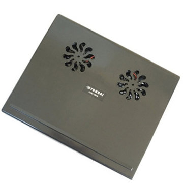 HYUNDAI/现代 CIC 双风扇 超静音大风力 笔记本散热器(黑色)